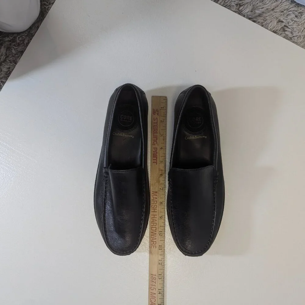 Croft & Barrow Men's Black Leather Loafers Size 10